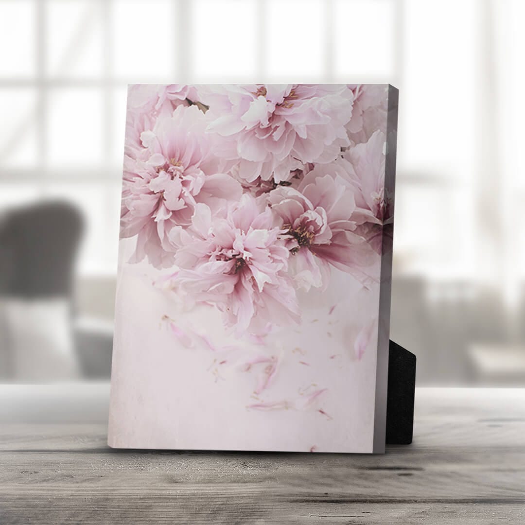 Delicate Pink Floral Oil Painting for Elegant Home Décor