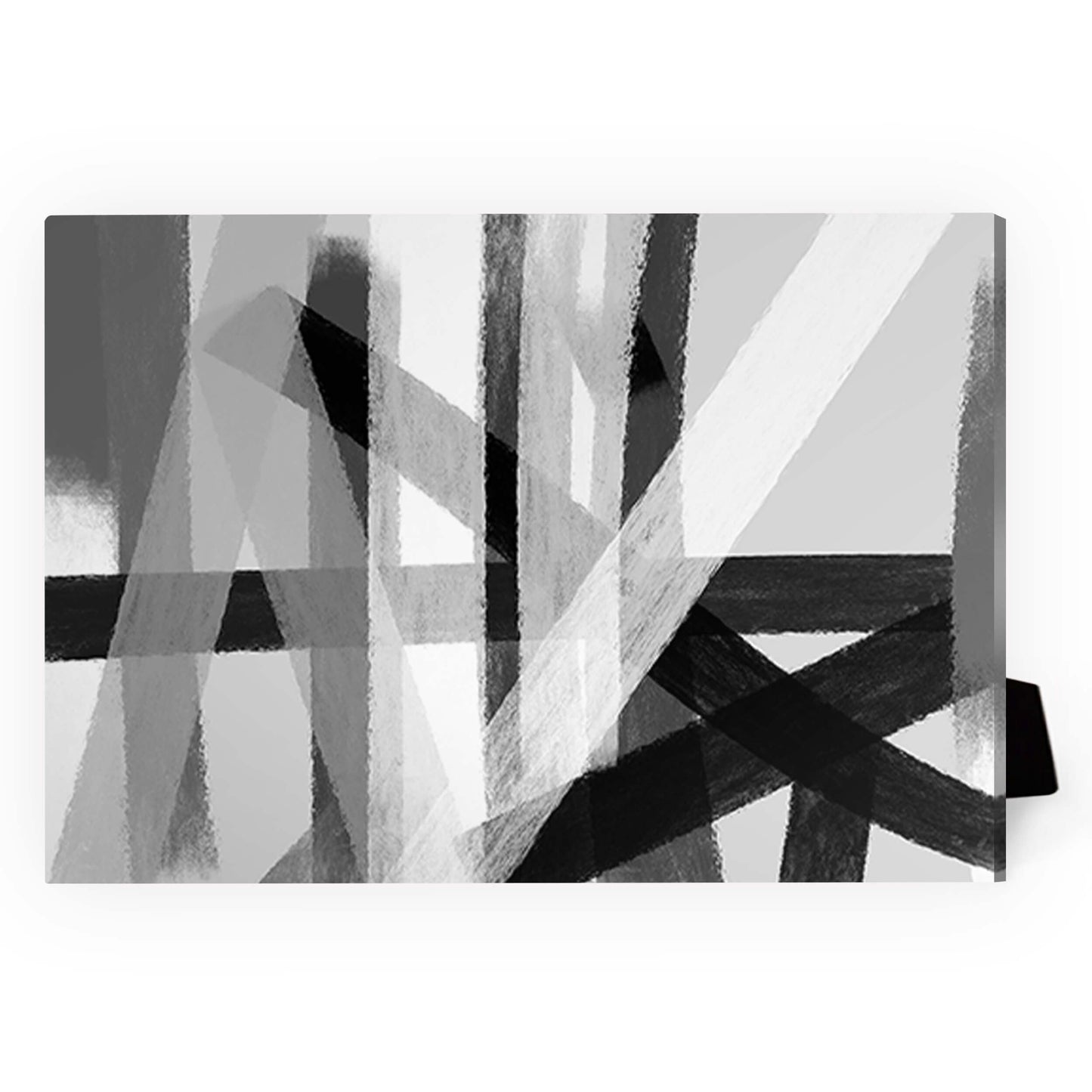Contemporary Black and White Abstract Oil Painting for Modern Decor