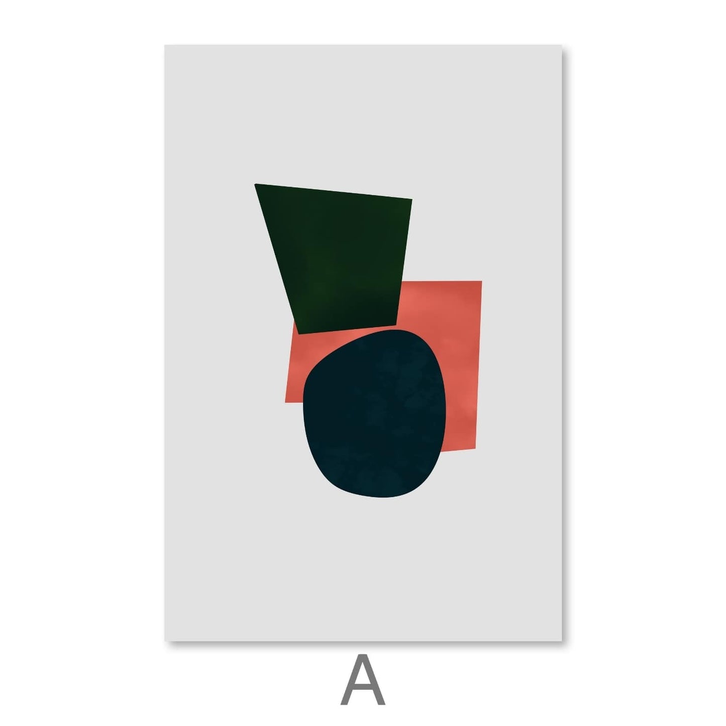 Modern Abstract Oil Painting with Geometric Shapes and Bold Colors