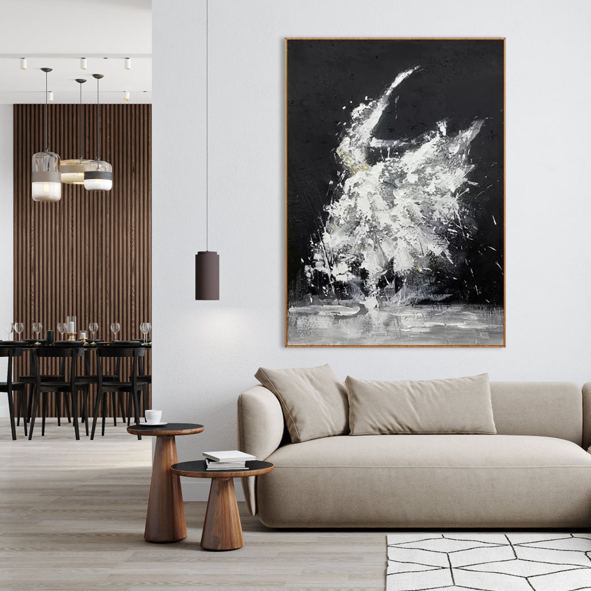 Elegant Oil Painting of a Graceful Dancer in Motion – Contemporary Art
