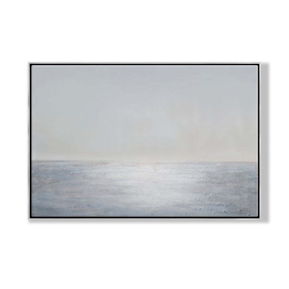Tranquil Ocean Horizon: Serene Oil Painting for Calm Home Décor