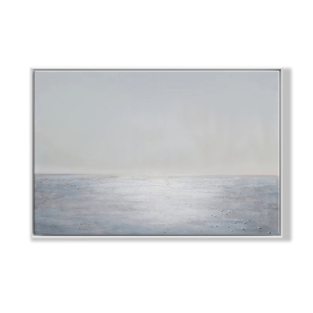 Tranquil Ocean Horizon: Serene Oil Painting for Calm Home Décor