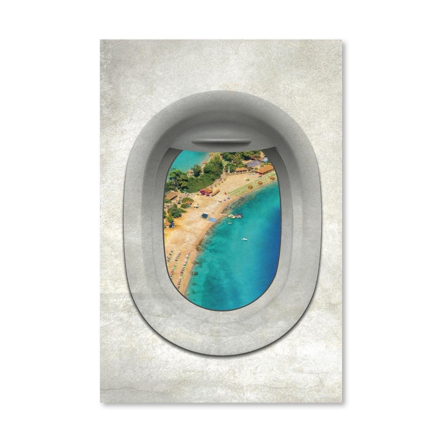 Aerial View of Turkey's Scenic Beach - Stunning Oil Painting for Home Décor