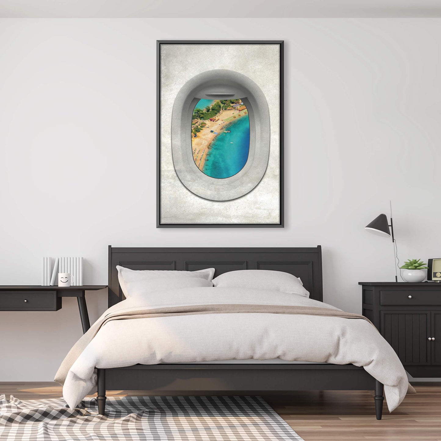 Aerial View of Turkey's Scenic Beach - Stunning Oil Painting for Home Décor