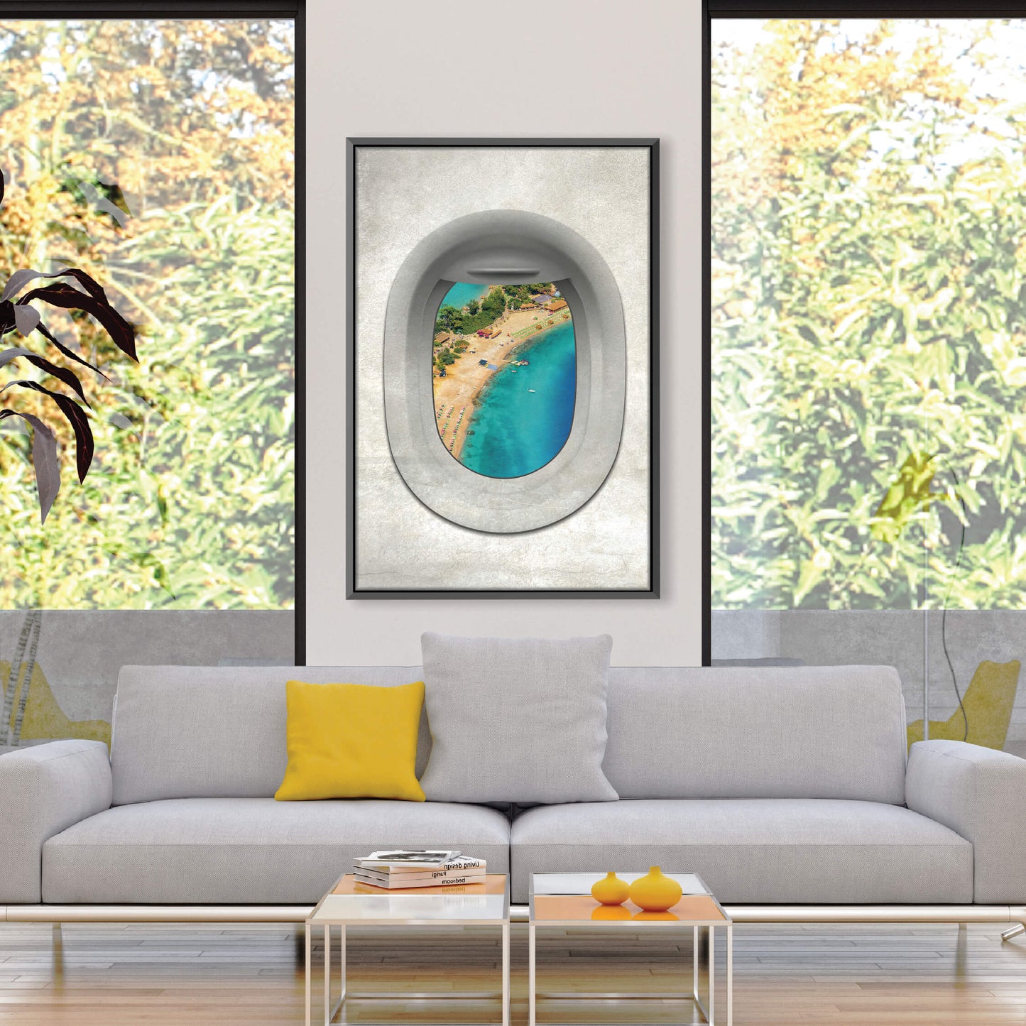 Aerial View of Turkey's Scenic Beach - Stunning Oil Painting for Home Décor