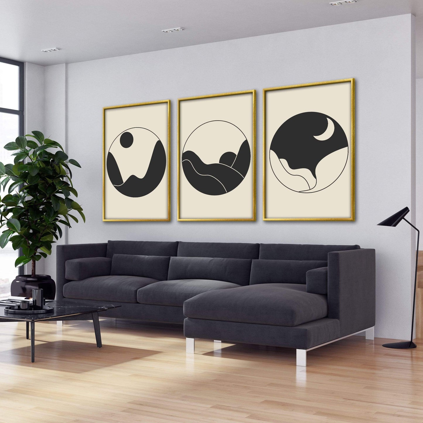 Abstract Sky Cycle Oil Painting for Modern Home Decor
