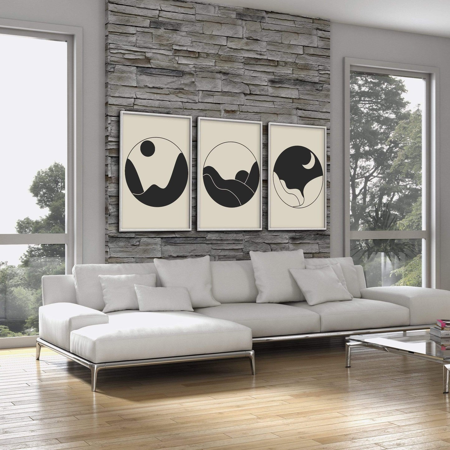 Abstract Sky Cycle Oil Painting for Modern Home Decor