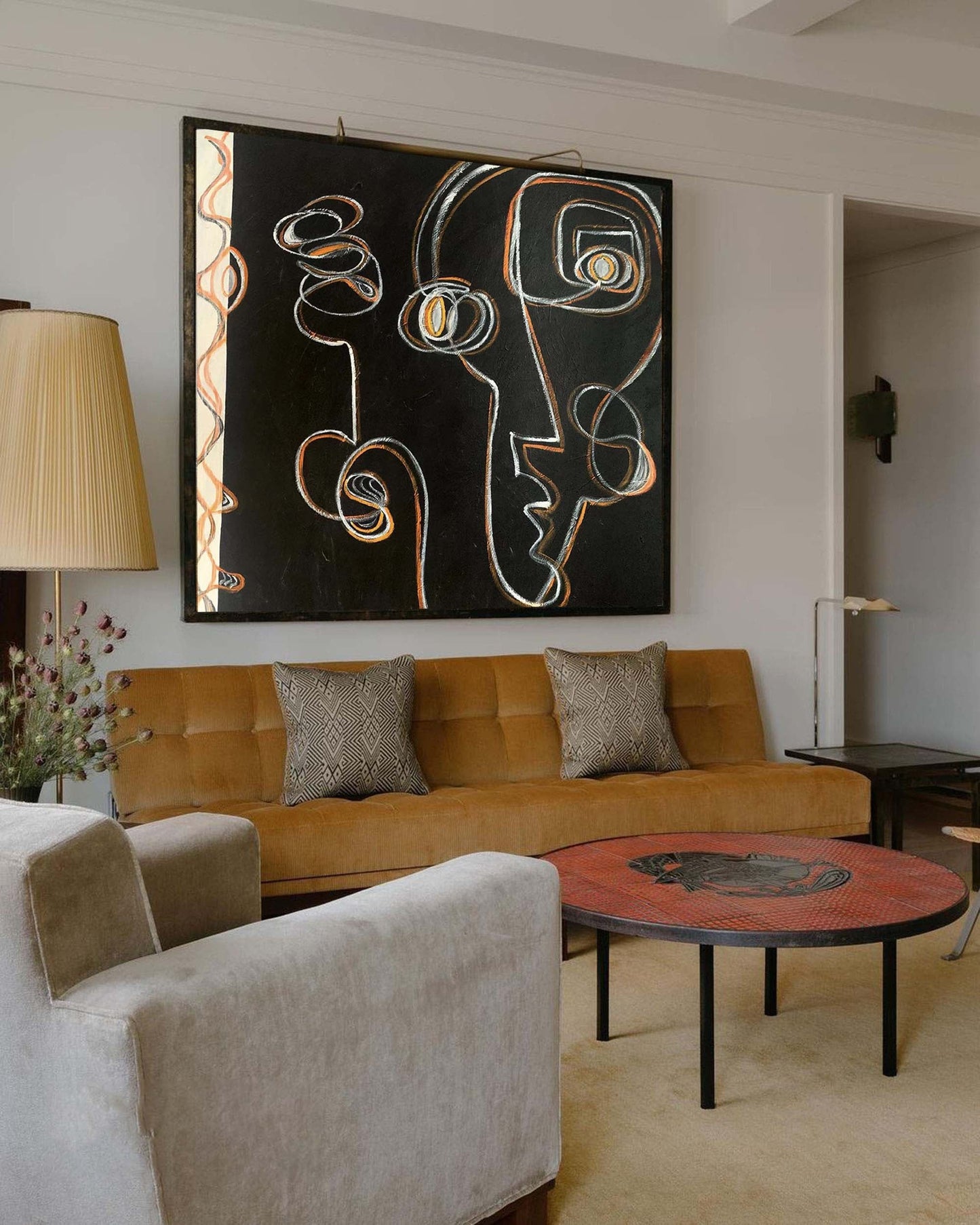 Contemporary Black and White Abstract Oil Painting for Modern Art Enthusiasts