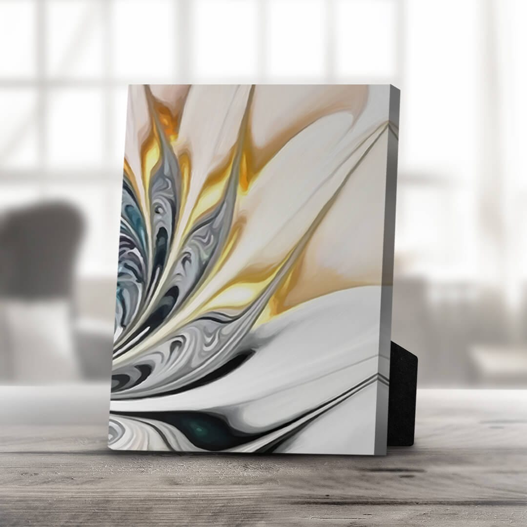Elegant Floral Swirl Oil Painting for Home Decor