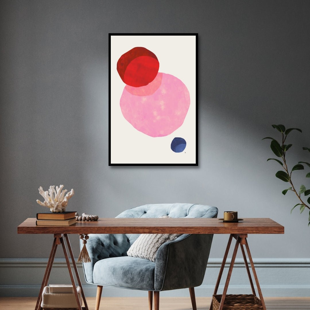 Geometric Abstract Shapes Oil Painting for Modern Home Decor