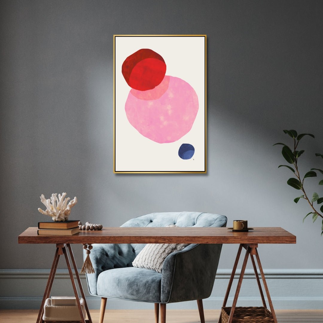 Geometric Abstract Shapes Oil Painting for Modern Home Decor