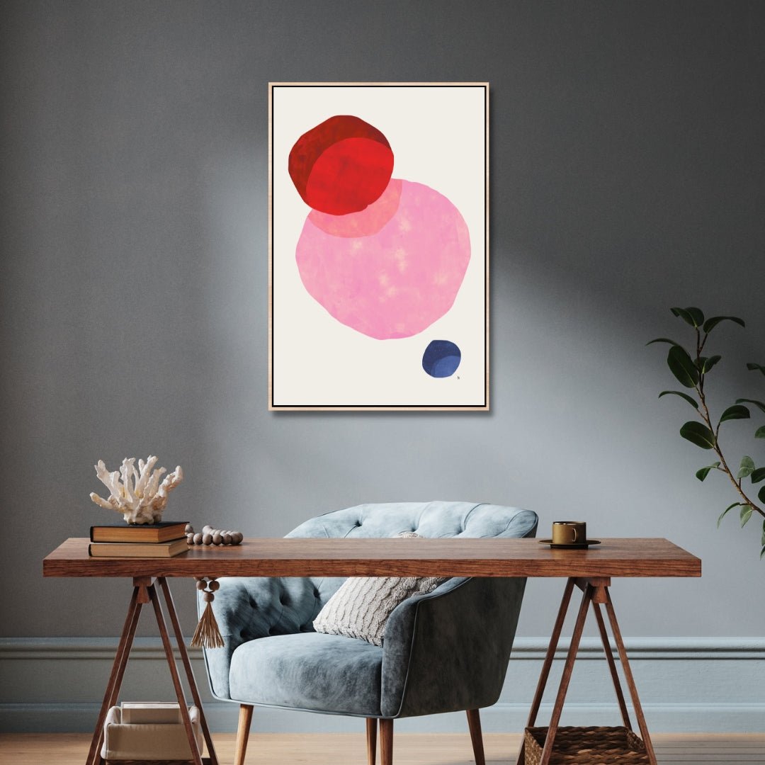 Geometric Abstract Shapes Oil Painting for Modern Home Decor
