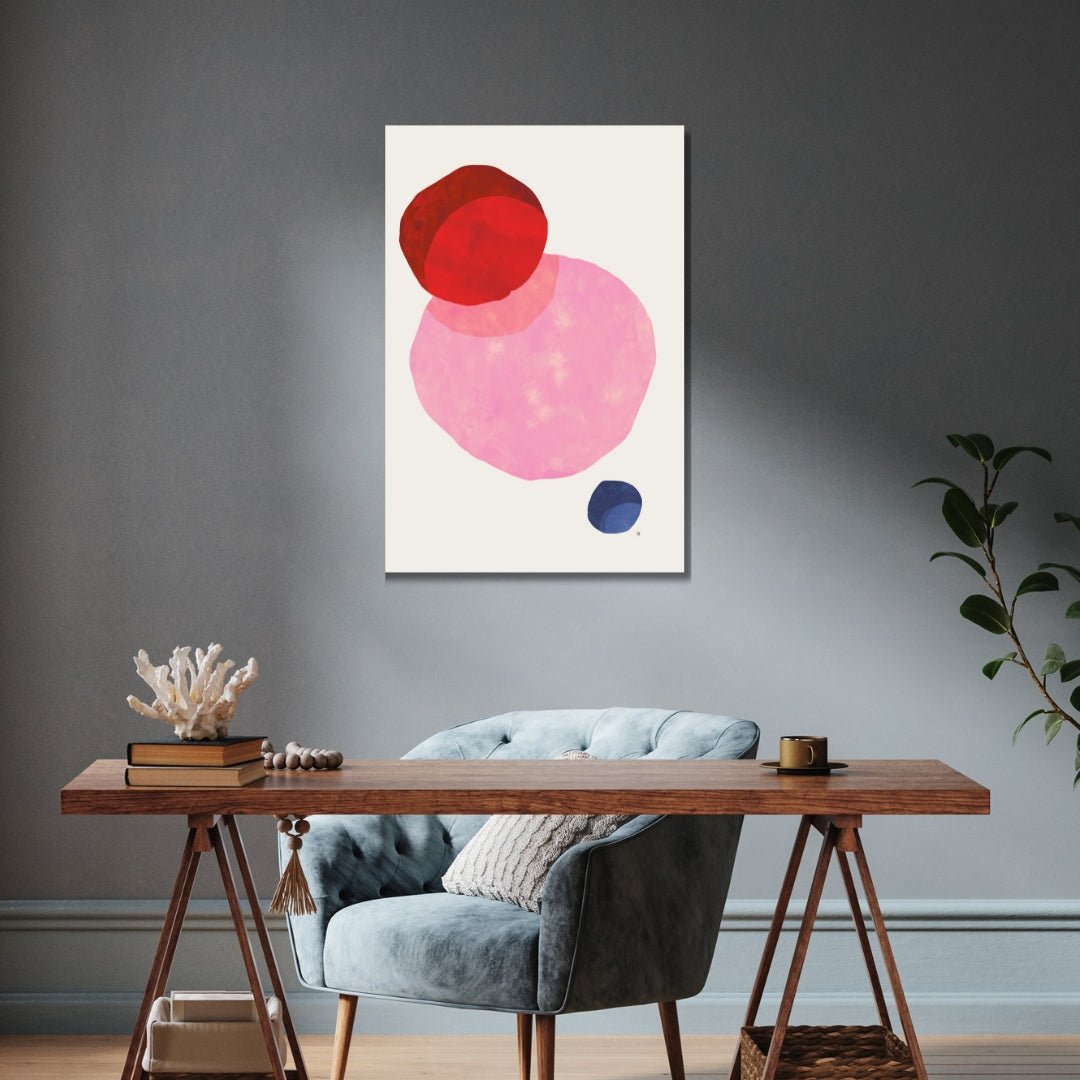 Geometric Abstract Shapes Oil Painting for Modern Home Decor