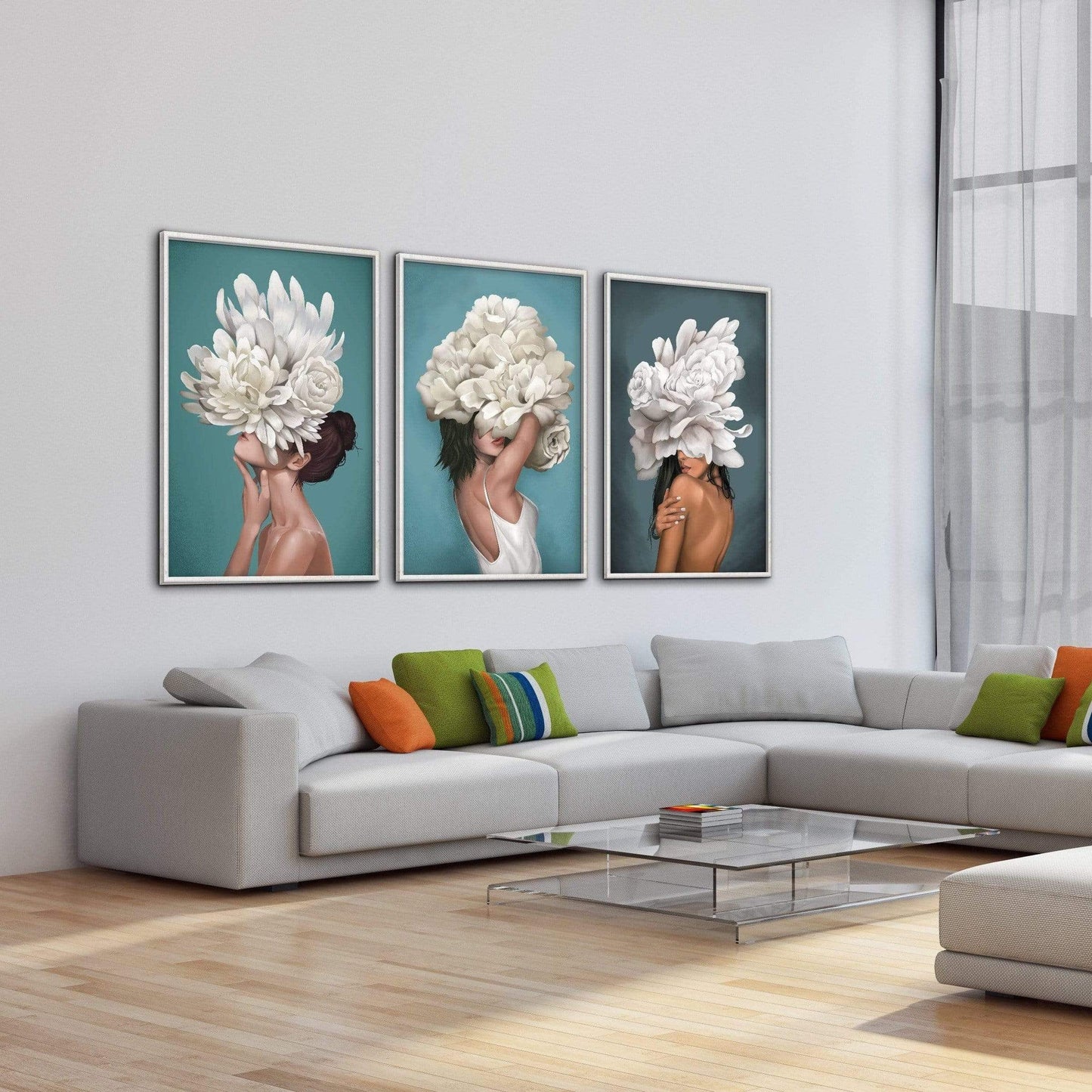 Floral Elegance: Enigmatic Women in Bloom Oil Painting
