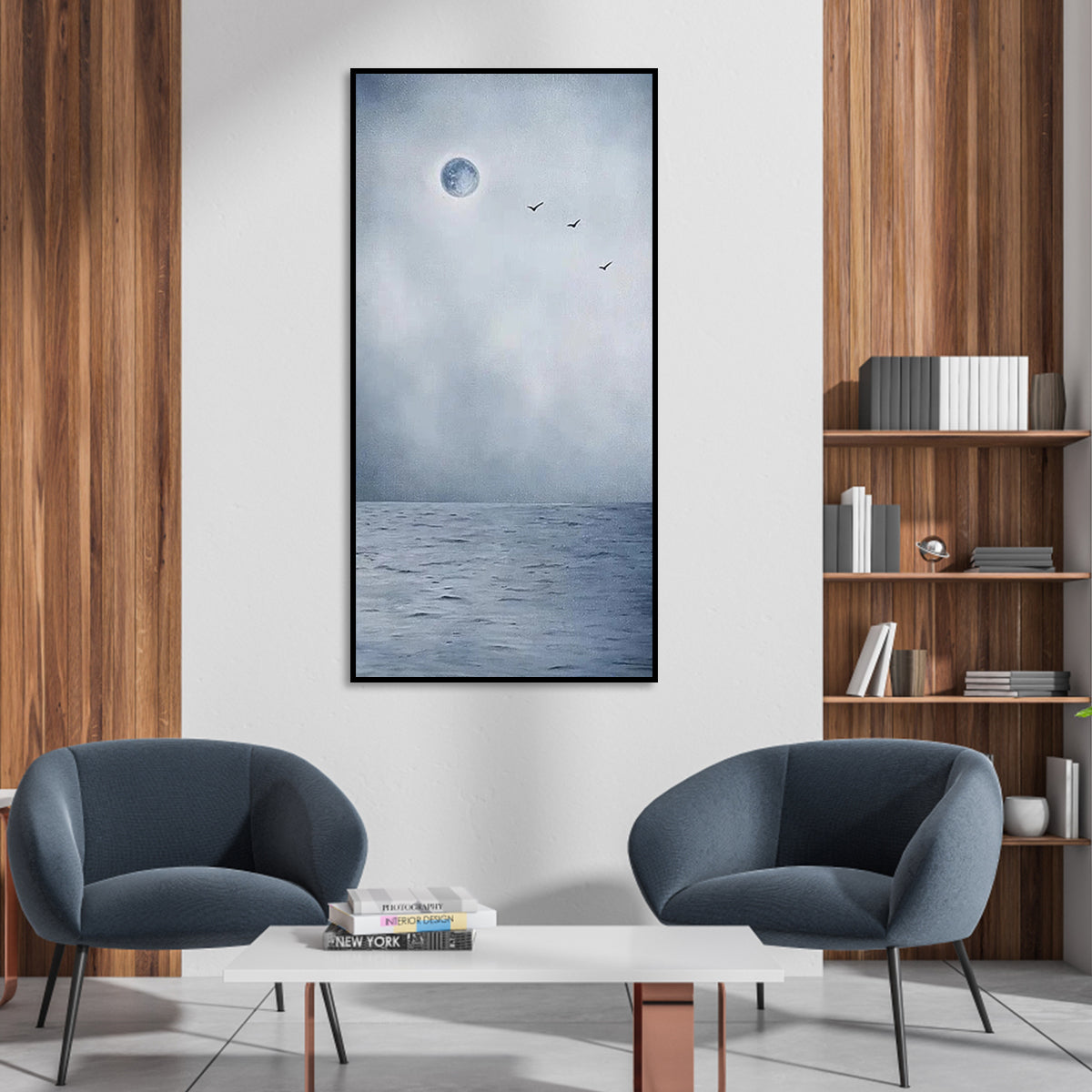 Moonlit Serenity: Captivating Ocean Dance Under Luna's Glow