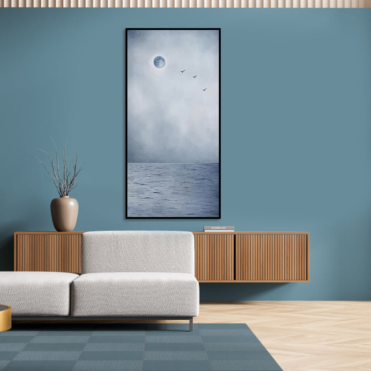 Moonlit Serenity: Captivating Ocean Dance Under Luna's Glow