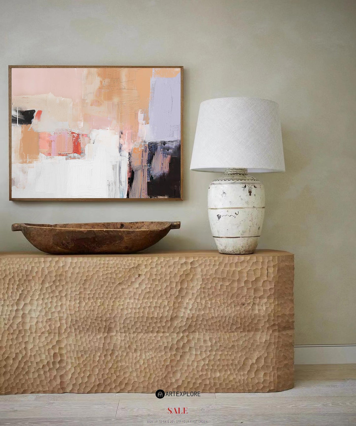 Contemporary Colorful Abstract Oil Painting for Modern Home Decor
