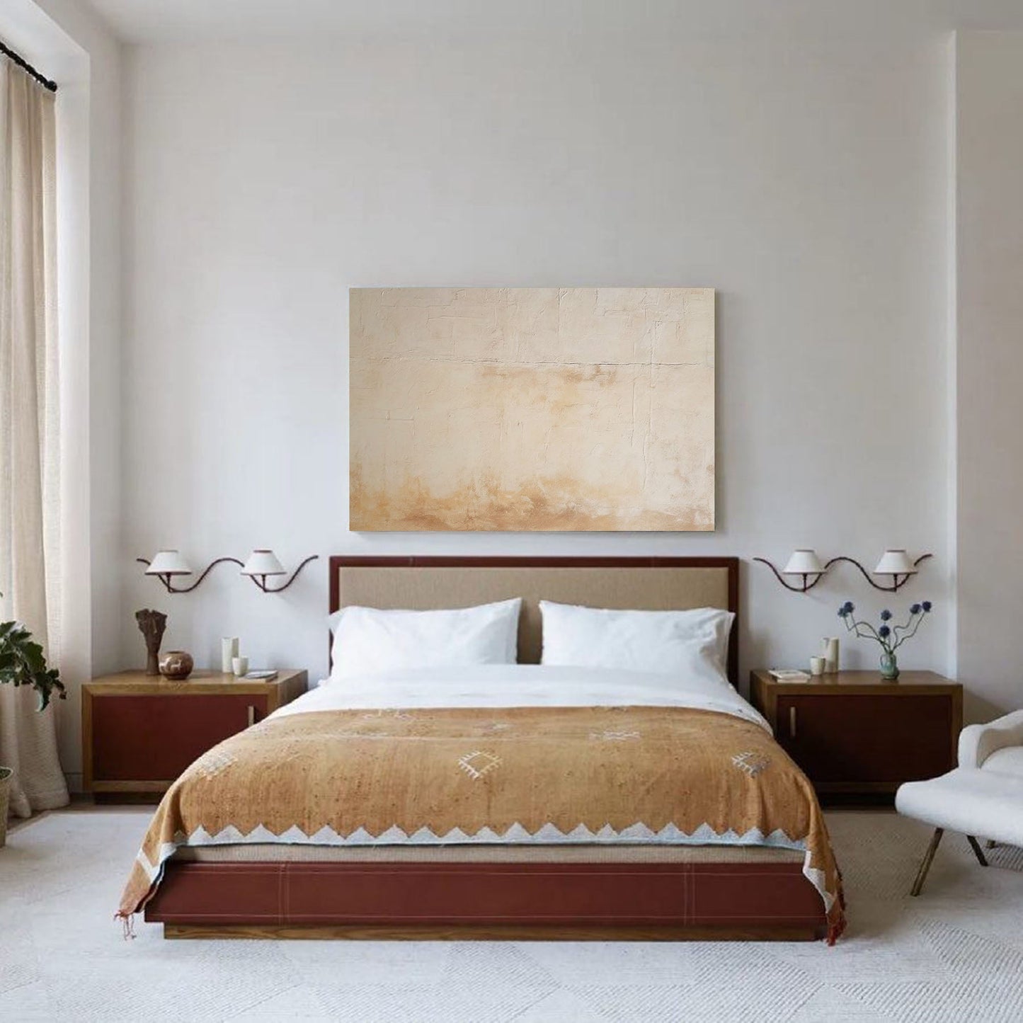 Elegant Minimalist Oil Painting for Modern Home Decor
