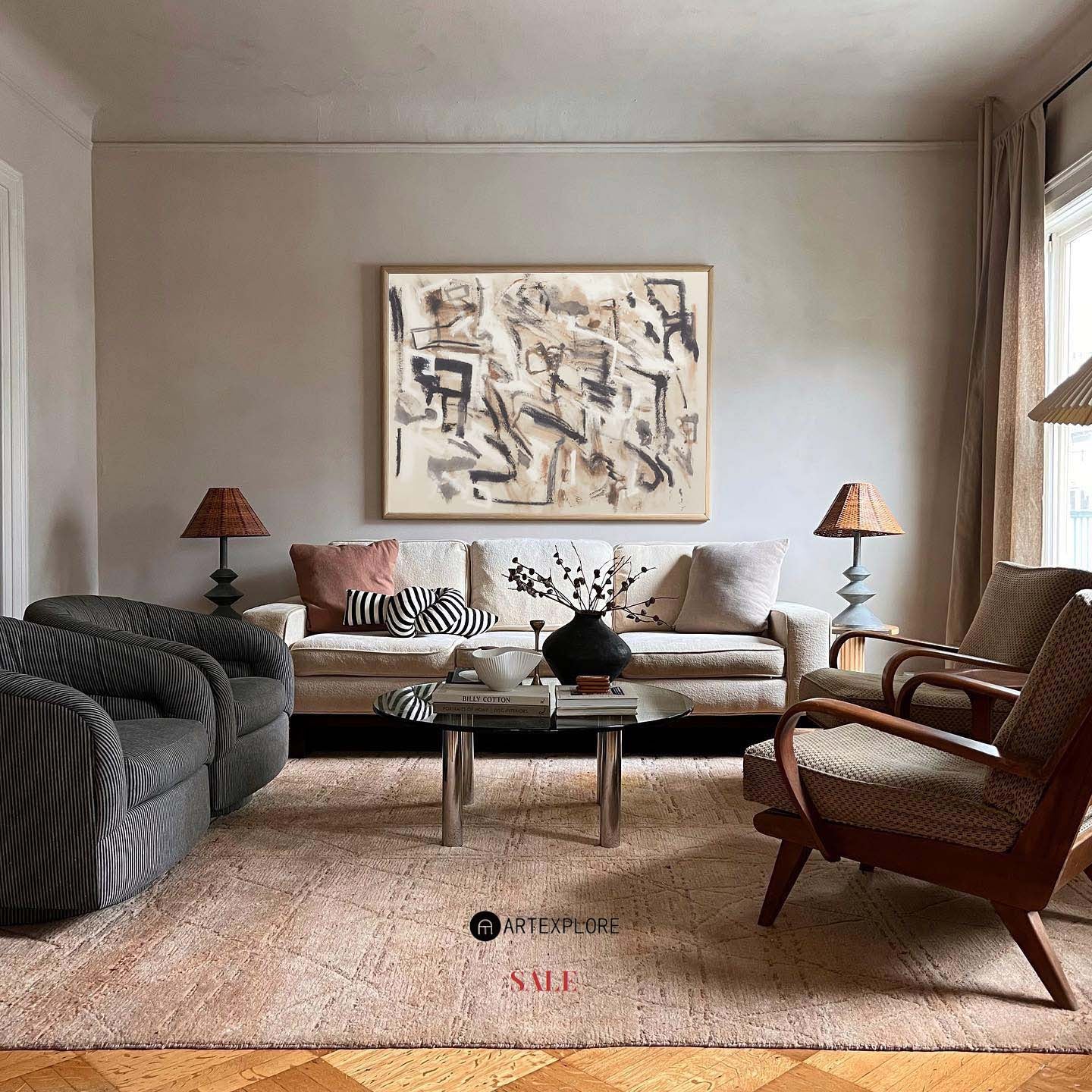 Contemporary Abstract Oil Painting for Modern Home Decor