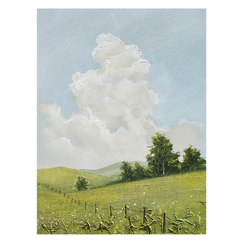 Meadow Cloud Landscape European Landscape Oil Painting 106MC