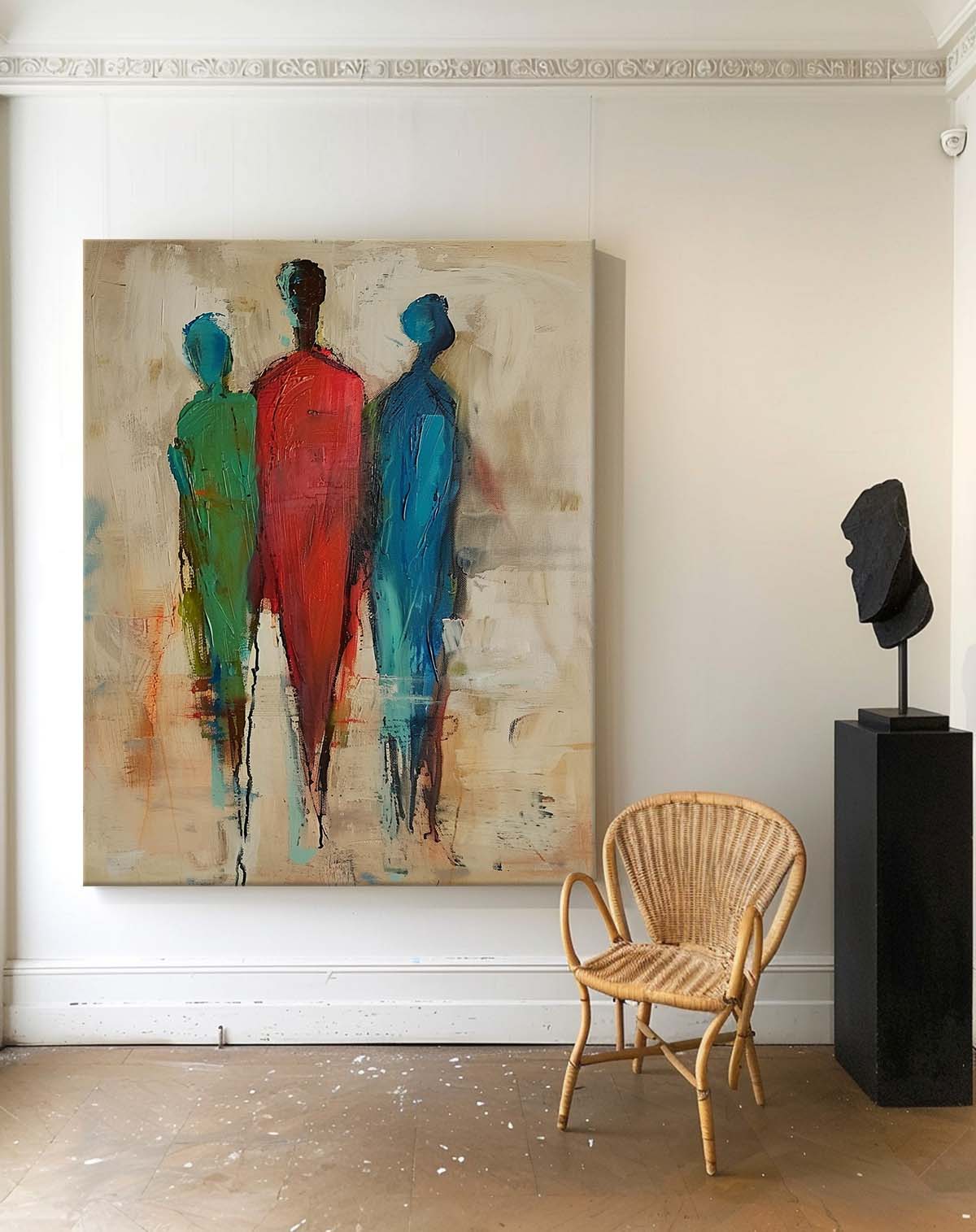 Abstract Figures Oil Painting for Modern Home Decor
