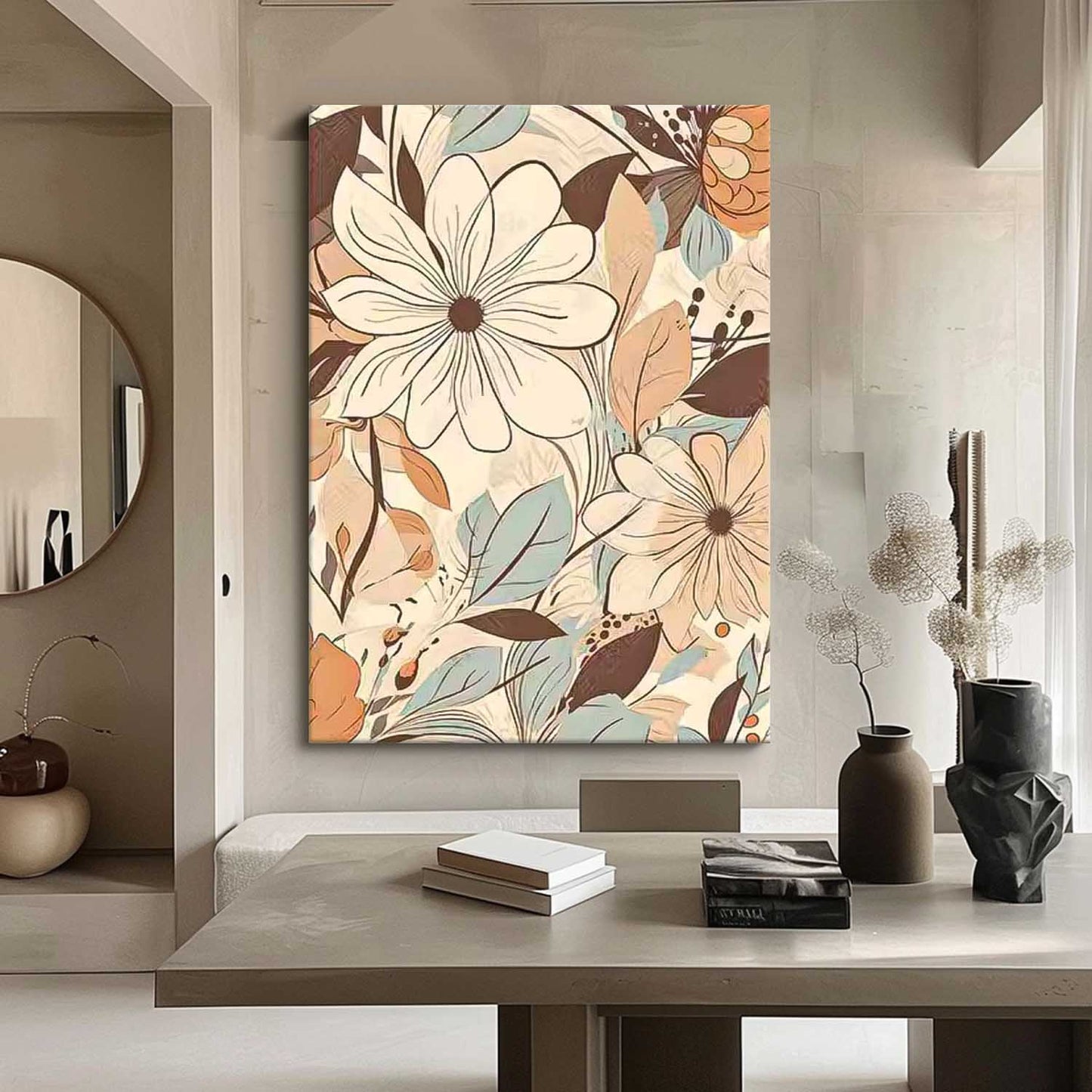 Elegant Floral Oil Painting for Home Décor and Art Lovers
