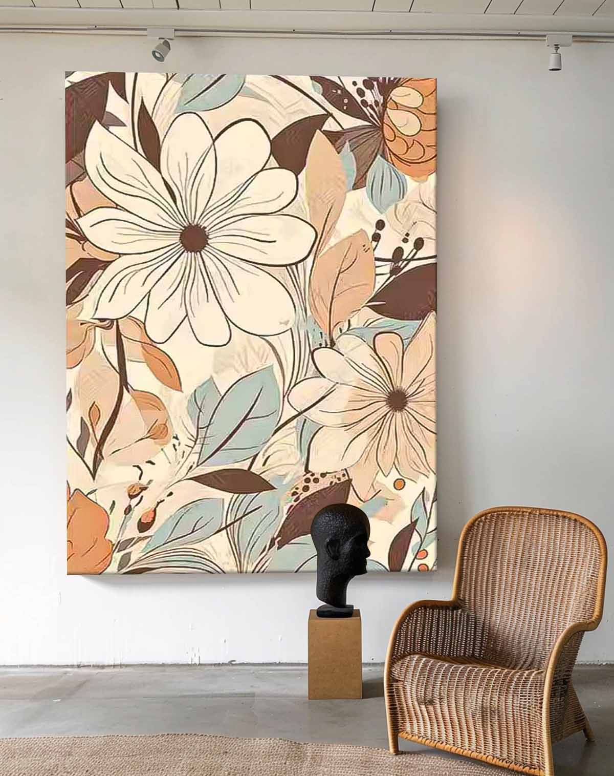 Elegant Floral Oil Painting for Home Décor and Art Lovers