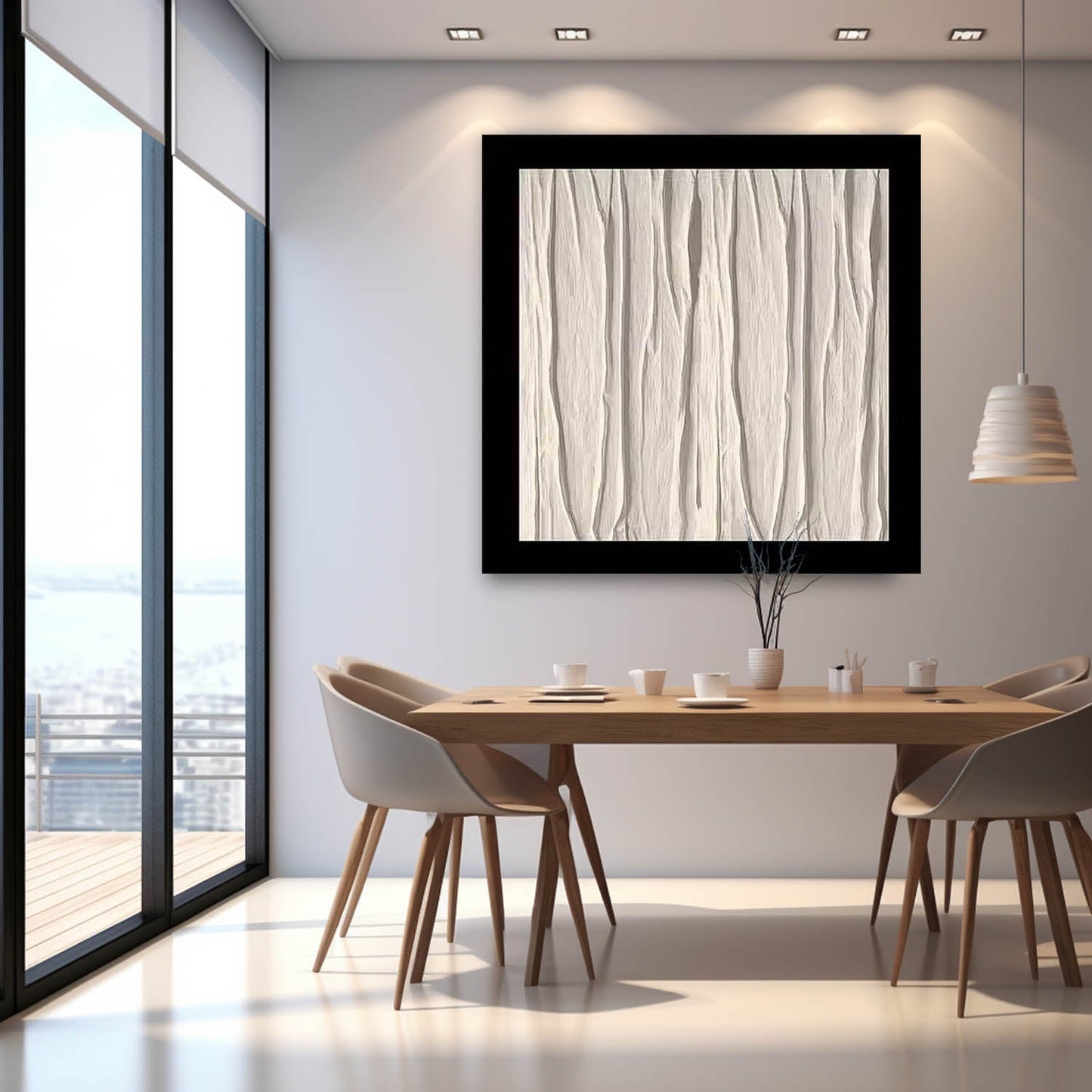Textured Minimalist Oil Painting for Modern Home Decor and Art Collection