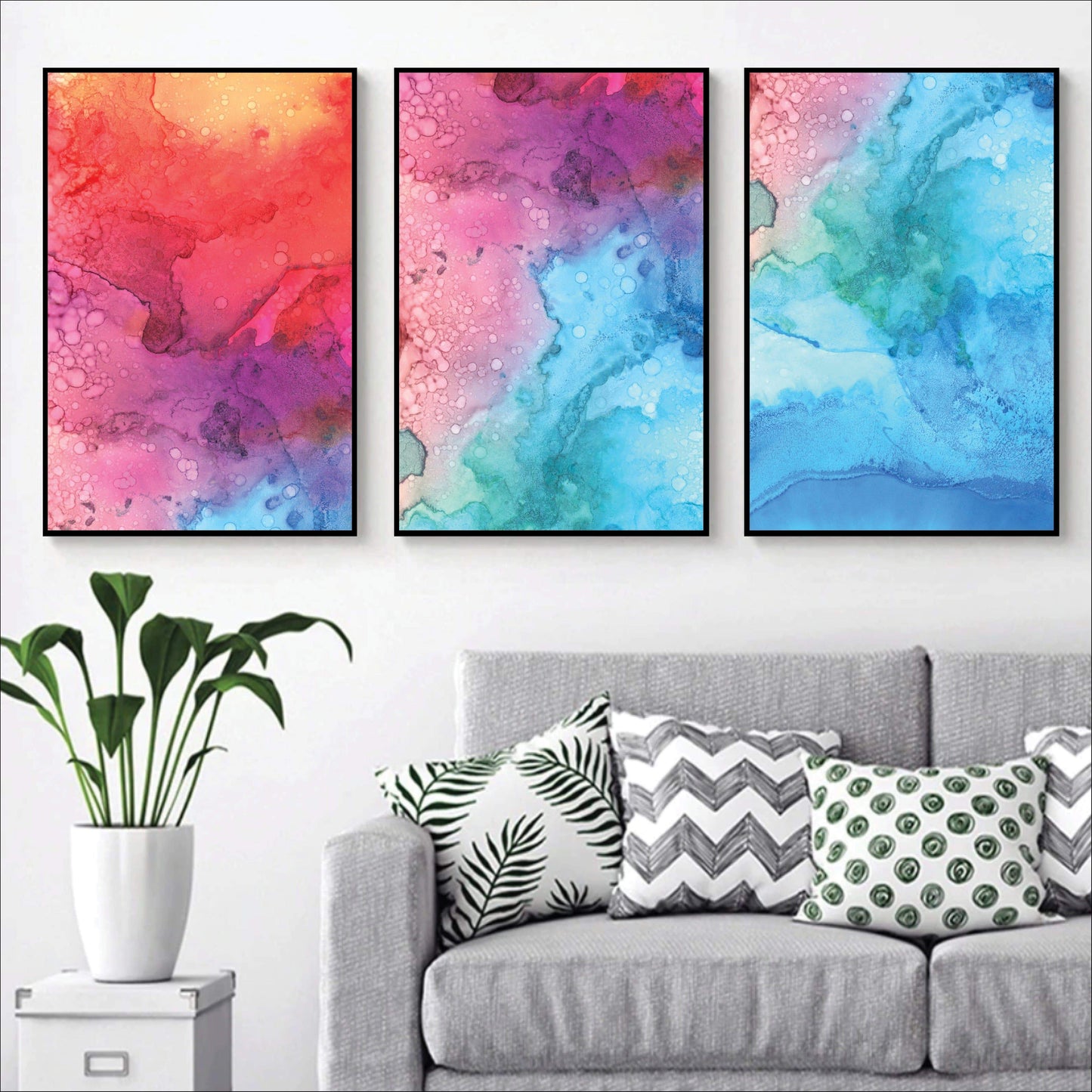 Colorful Abstract Oil Painting for Vibrant Home Decor and Artistic Living Spaces