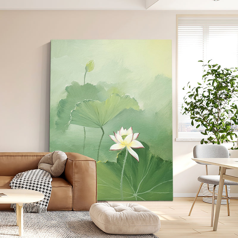 Lily Pond Flower Petal Nature Oil Painting 147LP