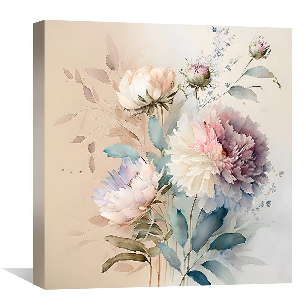Floral Elegance: Hand-painted Oil Canvas Art for Home Decor