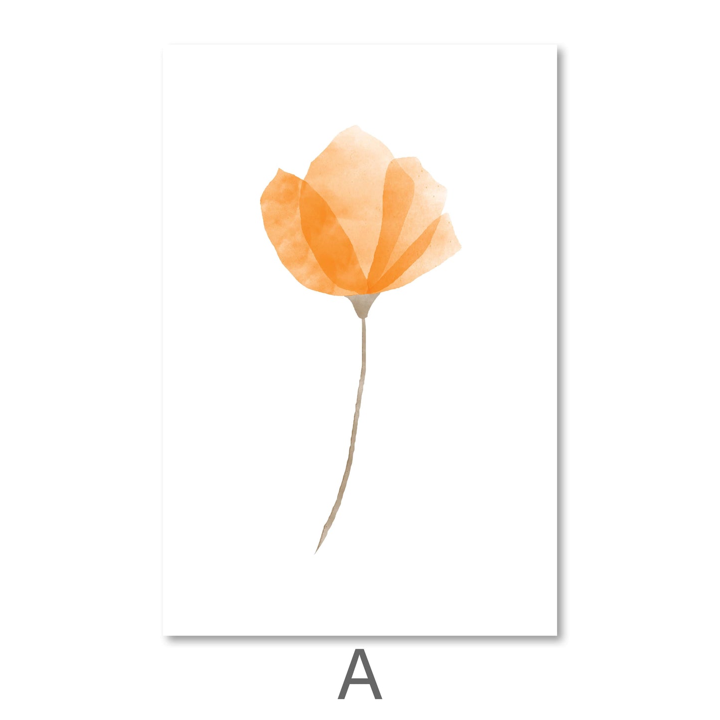 Elegant Floral Watercolor Canvas Art for Modern Home Decor