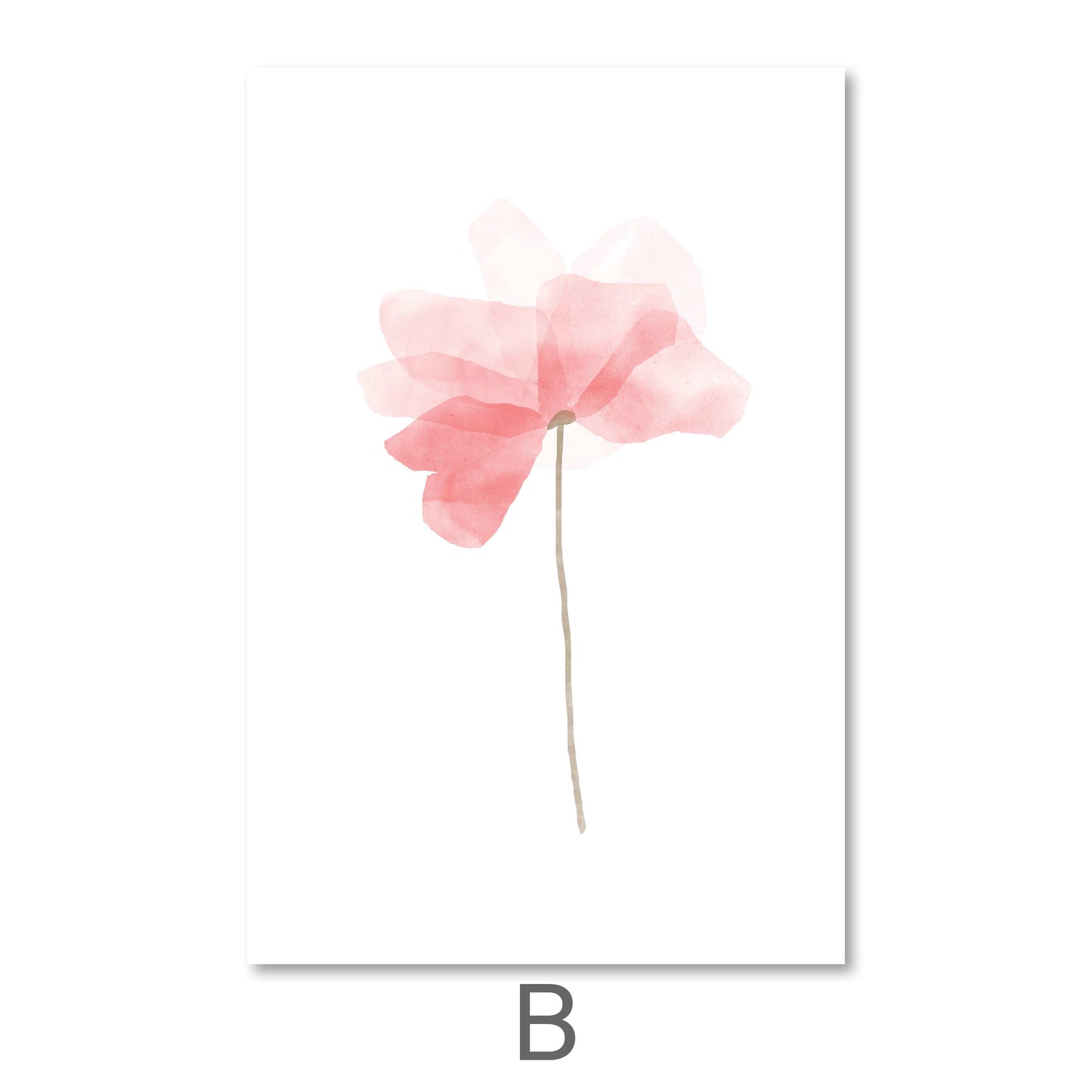 Elegant Floral Watercolor Canvas Art for Modern Home Decor