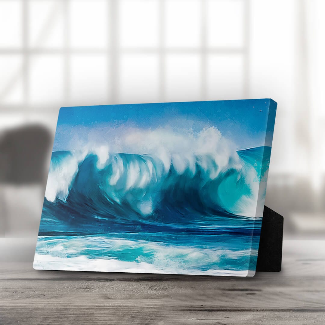 Stunning Ocean Waves Oil Painting for Nautical Home Decor