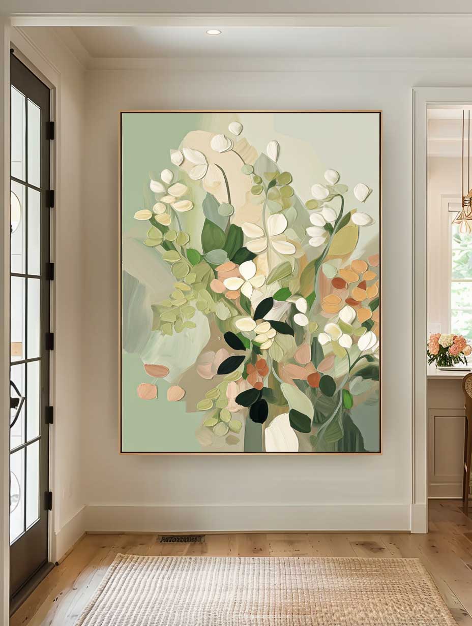 Elegant Floral Oil Painting for Chic Home Décor