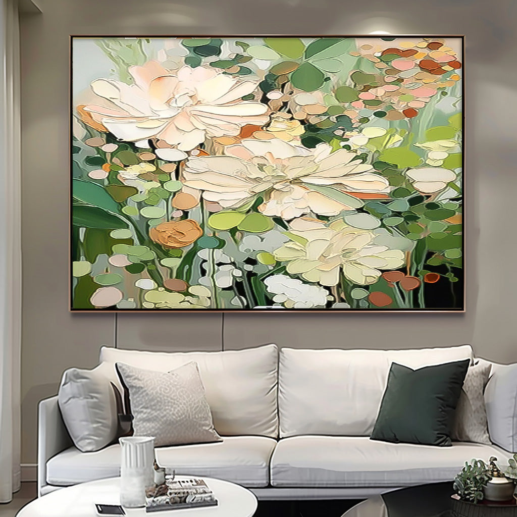 Elegant Floral Oil Painting for Bright and Cheerful Home Decor