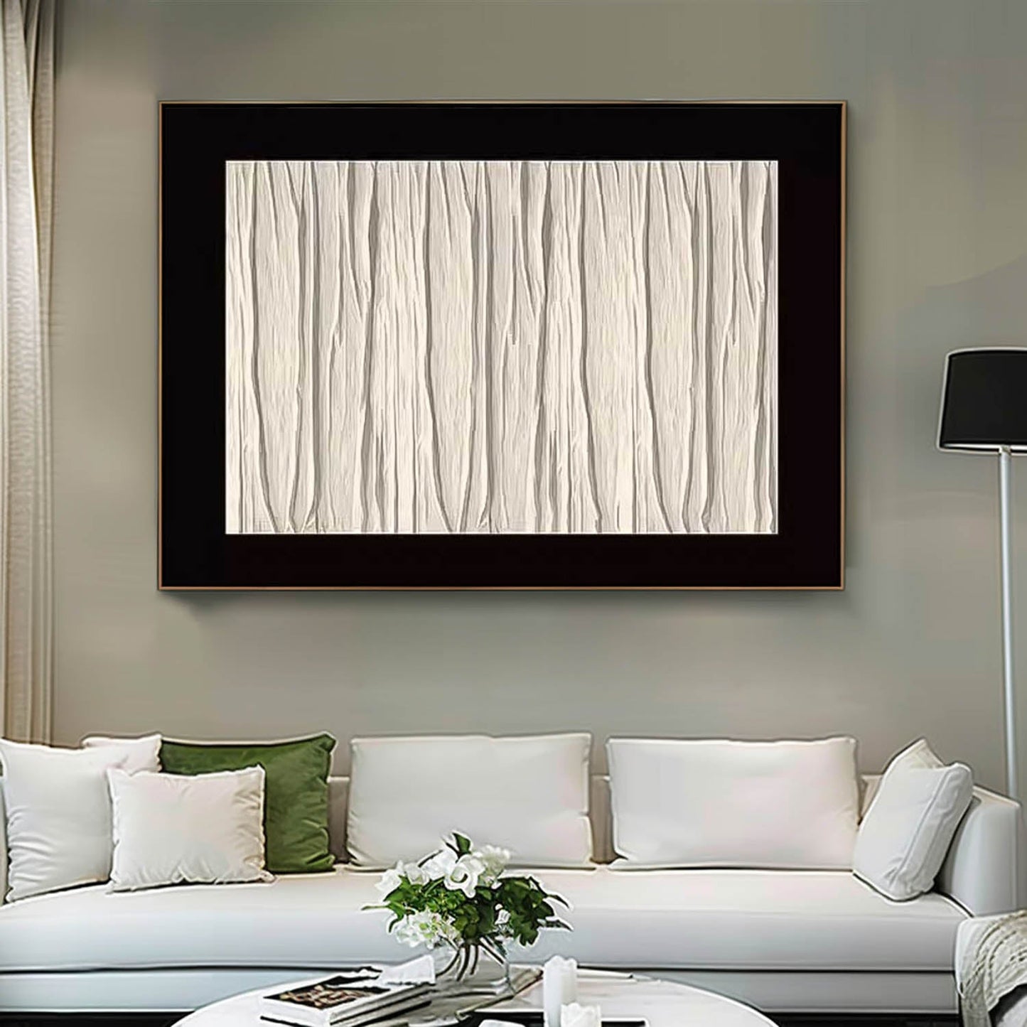Contemporary Minimalist Oil Painting for Modern Home Decor