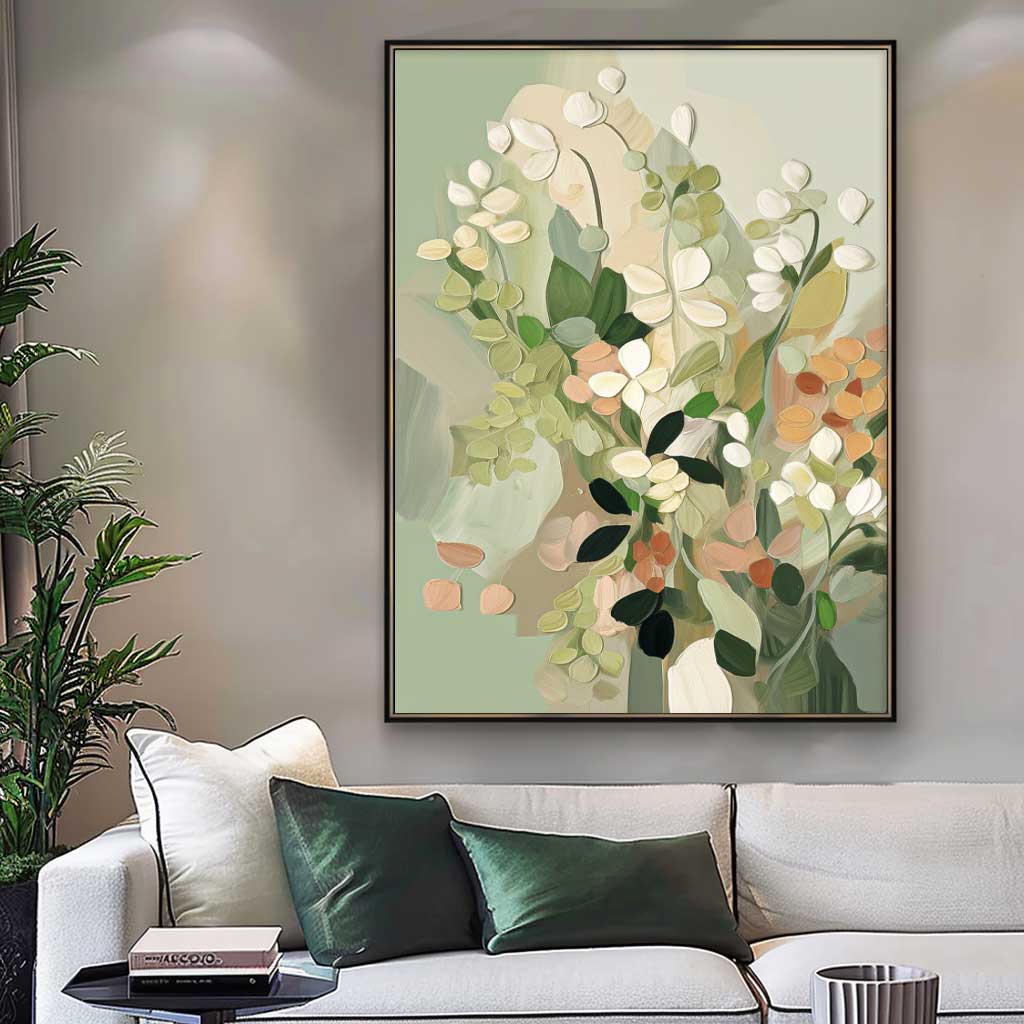 Elegant Floral Oil Painting for Chic Home Décor