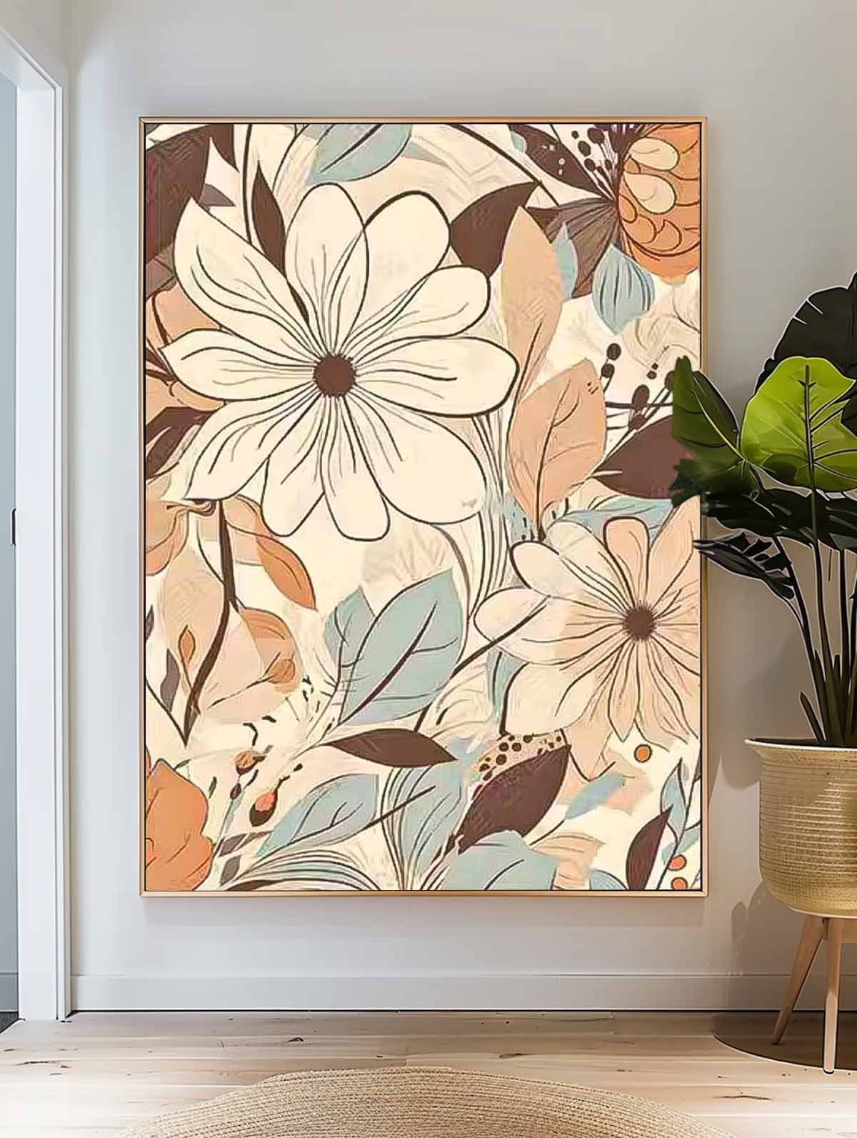 Elegant Floral Oil Painting for Home Décor and Art Lovers