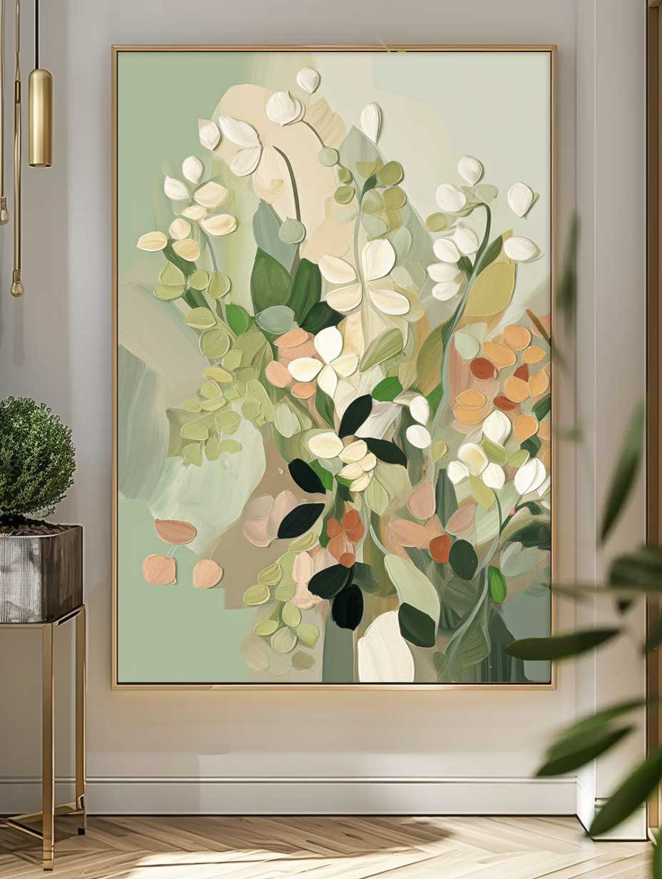 Elegant Floral Oil Painting for Chic Home Décor