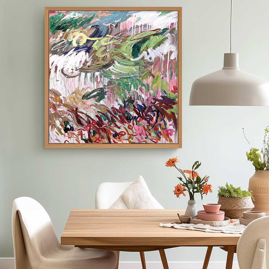 Colorful Abstract Oil Painting for Modern Home Decor and Art Enthusiasts