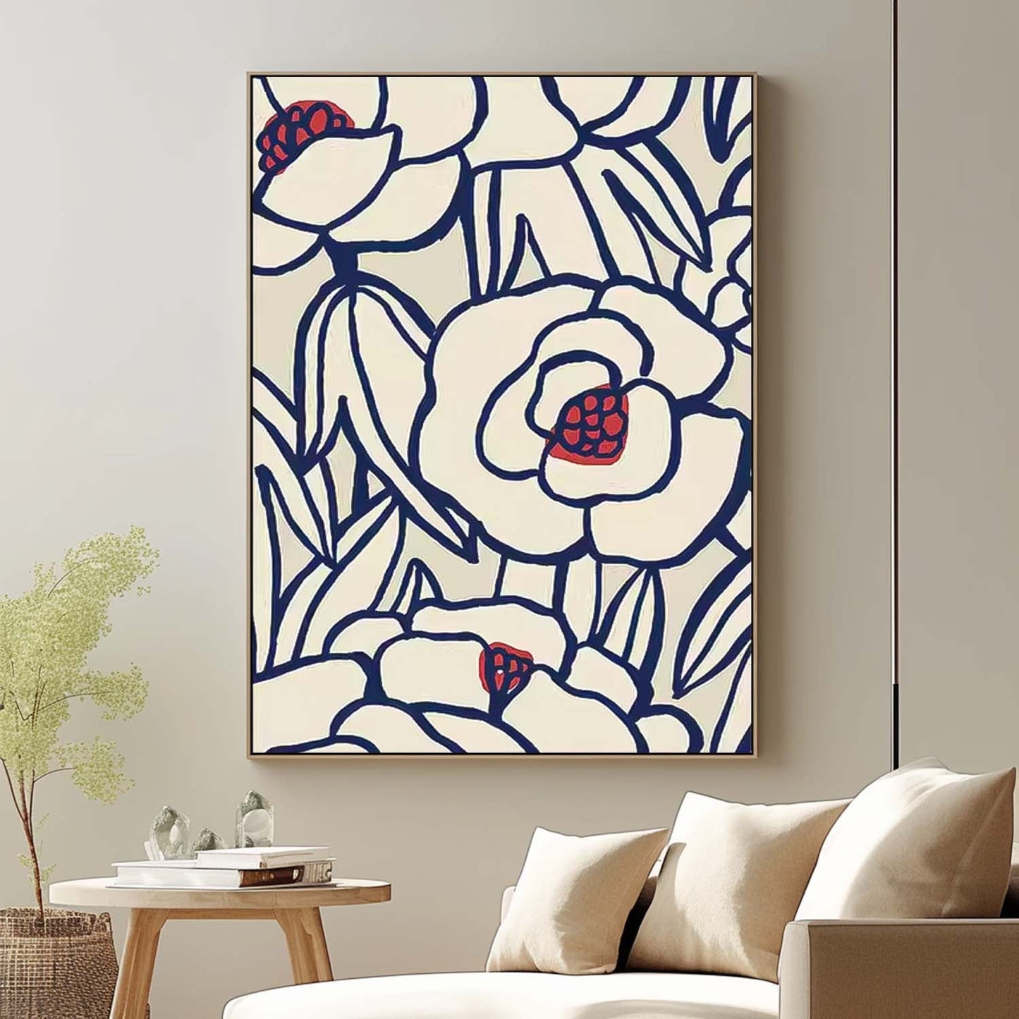 Elegant Floral Oil Painting for Contemporary Home Decor