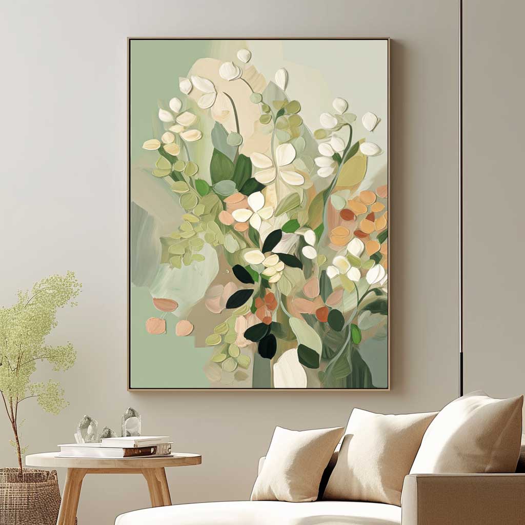 Elegant Floral Oil Painting for Chic Home Décor