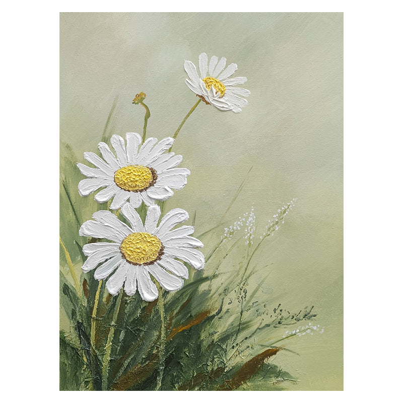 Daisy Petal Flower Field Nature Oil Painting 132DP