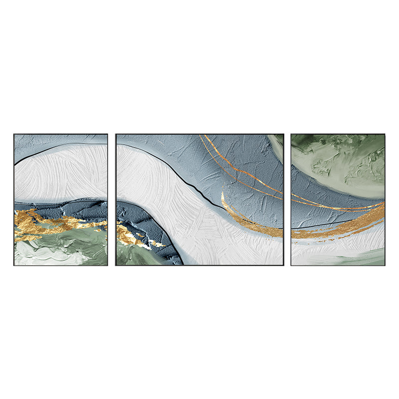 Stone Gold Natural Marble Granite Inspired Oil Painting