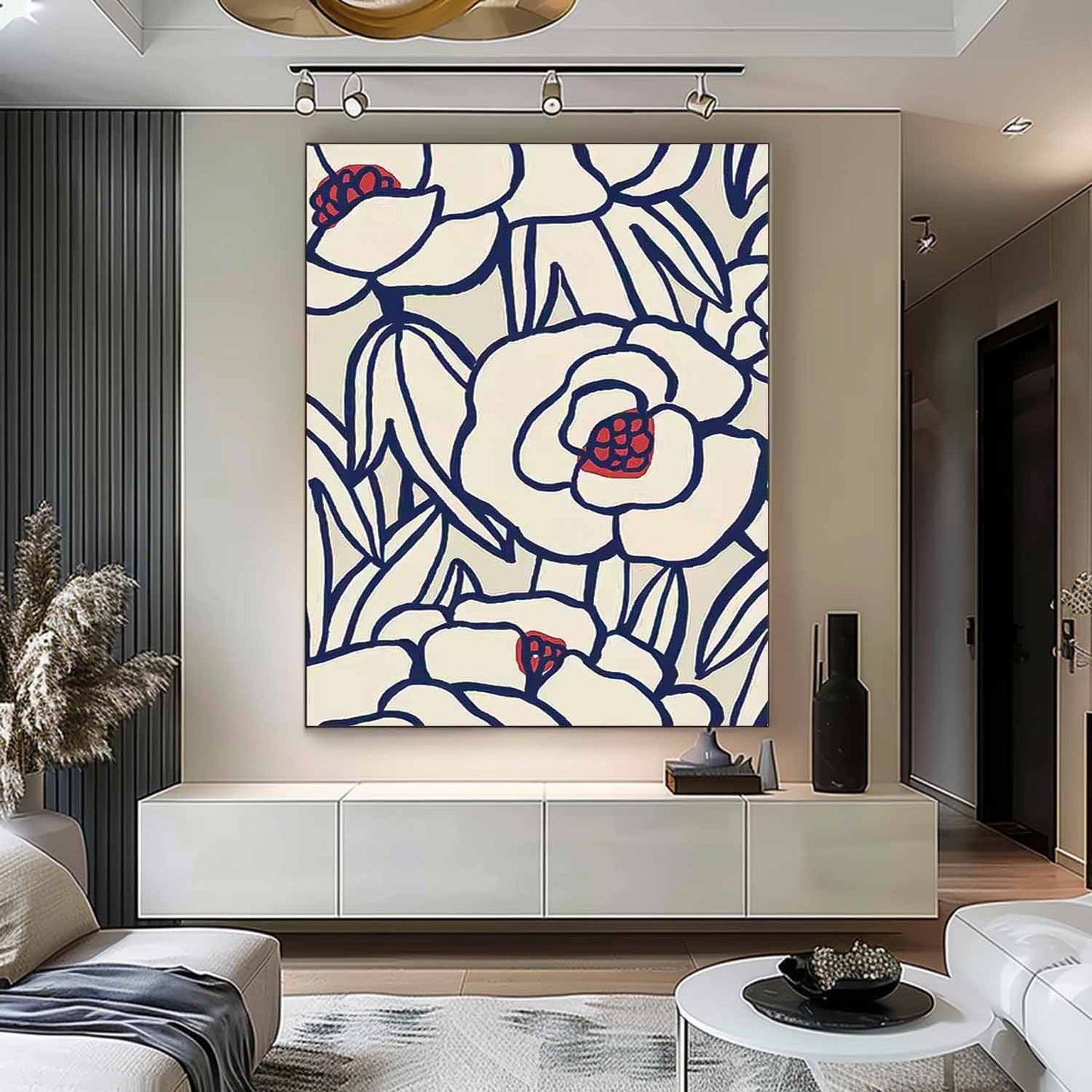 Elegant Floral Oil Painting for Contemporary Home Decor