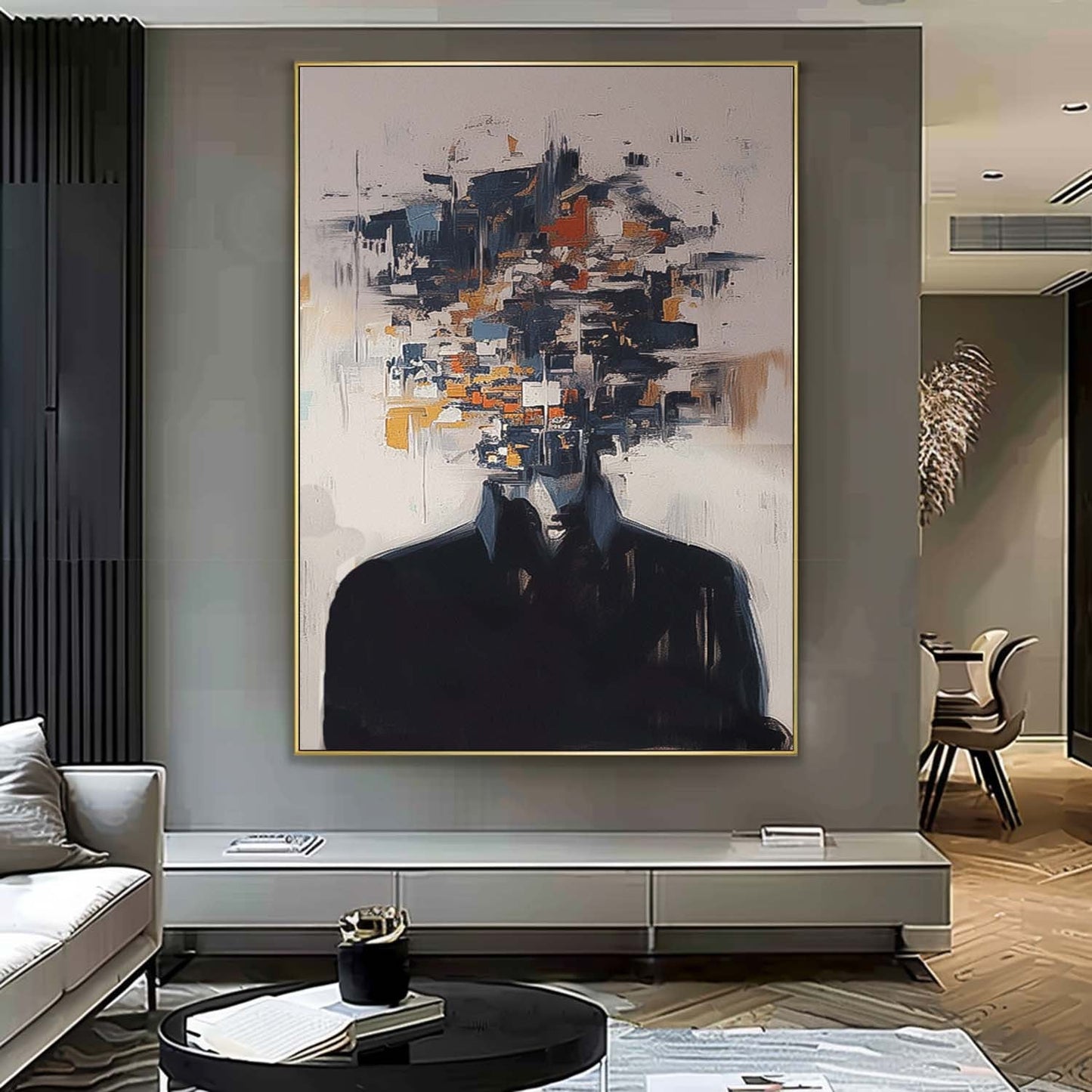 Abstract Figurative Oil Painting - Modern Canvas Art for Contemporary Interiors