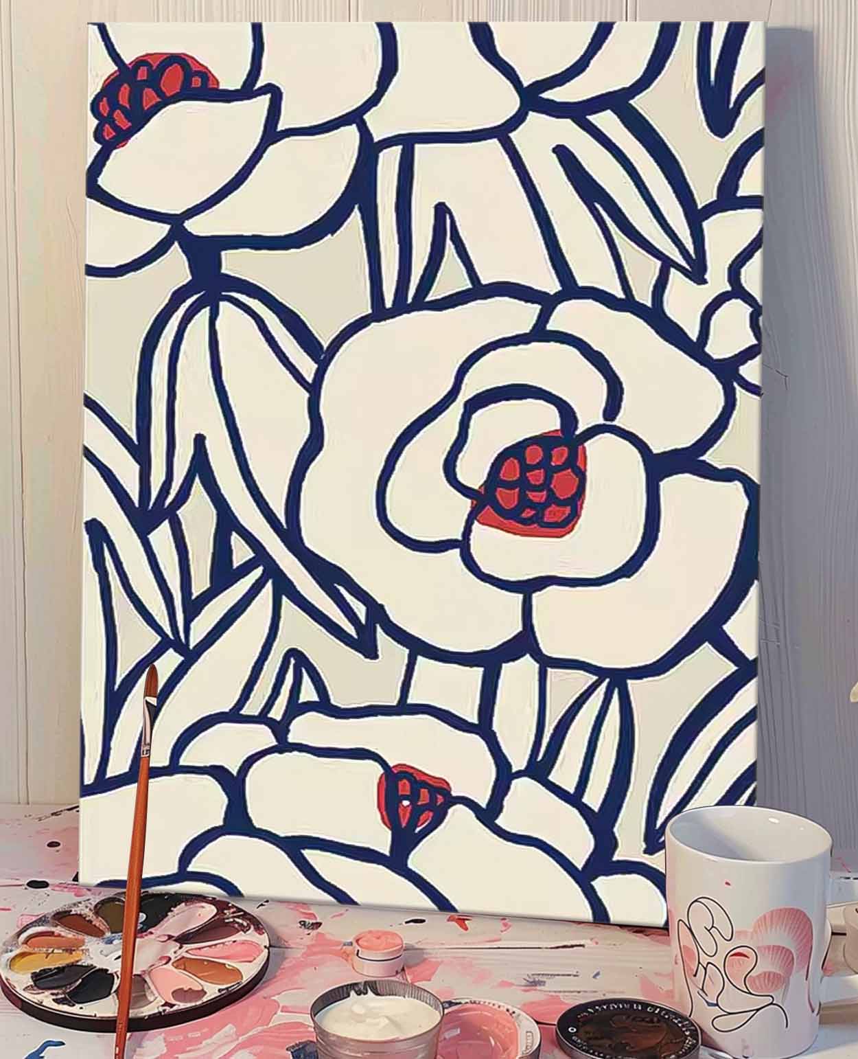 Elegant Floral Oil Painting for Contemporary Home Decor