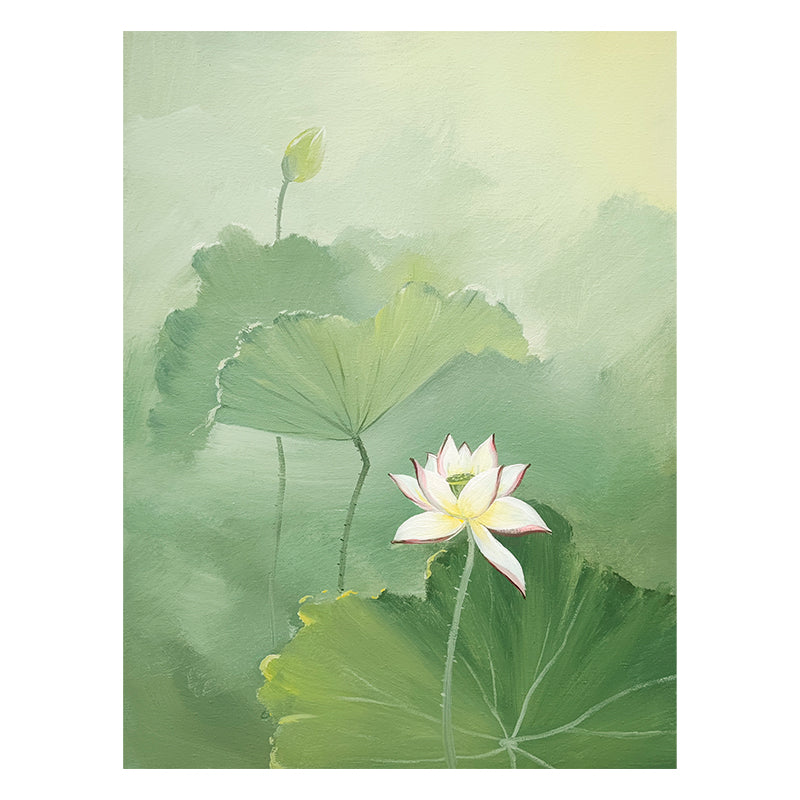 Lily Pond Flower Petal Nature Oil Painting 147LP