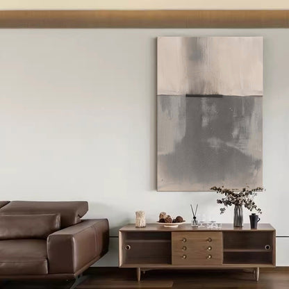 Serene Minimalist Abstract Oil Painting for Modern Home Decor